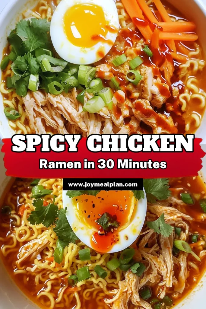 Warm your soul with this easy ramen noodle recipe featuring a homemade spicy ramen broth! This spicy chicken ramen recipe combines tender chicken thighs with vibrant gochujang ramen flavors for a fiery twist. Ready in just 30 minutes, it's the perfect comfort food. Don't miss out on the ultimate chicken ramen experience—save this recipe for your next culinary adventure! #spicychickenramen #easyramen #homemadespicyramen #gochujangramen