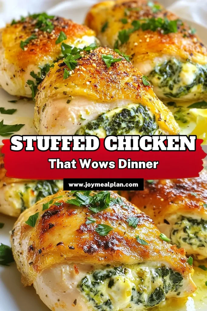 Looking for a delicious and healthy dinner idea? Try this spinach stuffed chicken breast recipe! With creamy, tangy feta and rich cream cheese, this baked stuffed chicken is not only easy to make but also a standout in any meal plan. Perfect for family dinners, this cream cheese chicken recipe combines the goodness of spinach and feta for a flavorful dish. Save this healthy chicken recipe for your next cooking adventure! #SpinachStuffedChicken #HealthyChickenRecipes #BakedStuffedChicken #CreamCheeseChickenRecipe