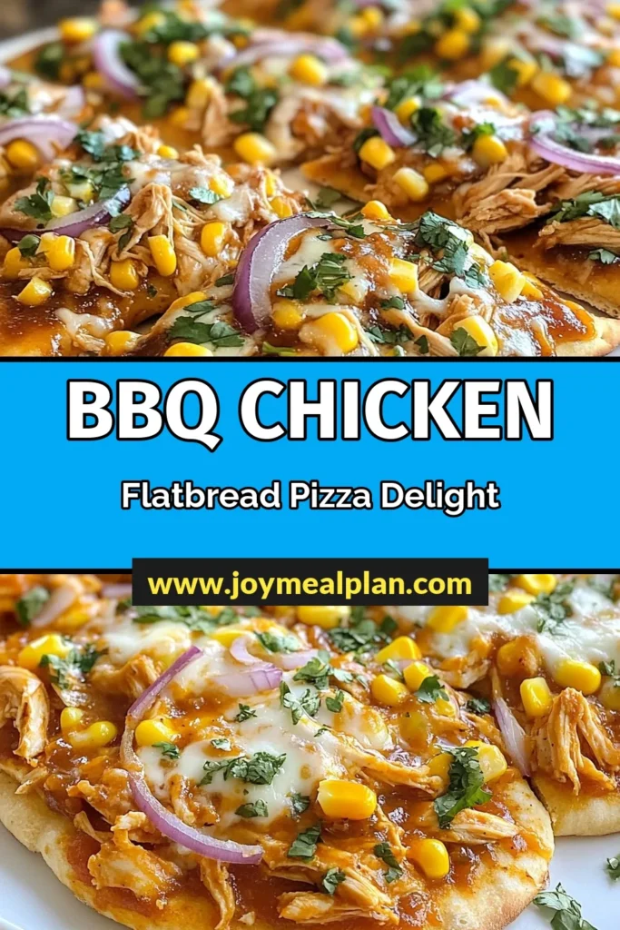 Discover the ultimate BBQ chicken flatbread pizza that's perfect for any occasion! This easy BBQ chicken pizza features a delicious blend of shredded chicken, BBQ sauce, and melty mozzarella on homemade flatbreads. Perfect for a quick meal or an impressive appetizer, our flatbread pizza recipe is a crowd-pleaser. Try it today and wow your family and friends! Save this recipe for your next pizza night! #BBQChickenPizza #FlatbreadPizzaRecipe #EasyBBQChickenPizza #HomemadePizza