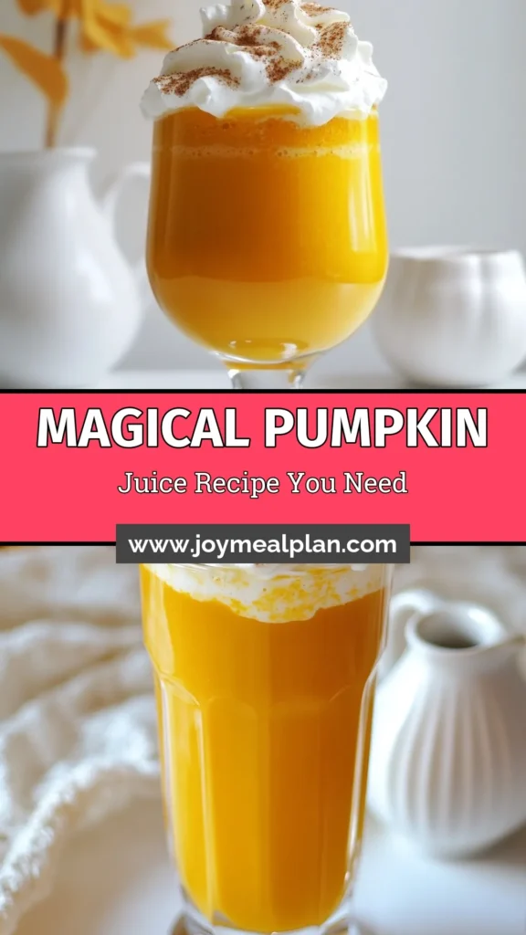 Discover the magic of Hogwarts with this enchanting homemade pumpkin juice recipe! Our Hogwarts pumpkin juice recipe combines fresh pumpkin puree, warm spices, and a hint of lemon to create the perfect fall beverage. Ideal for cozy gatherings or Halloween parties, this pumpkin spice drink recipe will delight your guests. Save this refreshing recipe and enjoy a taste of the Wizarding World at home! #PumpkinJuice #FallBeverage #PumpkinSpiceDrink #HogwartsMagic