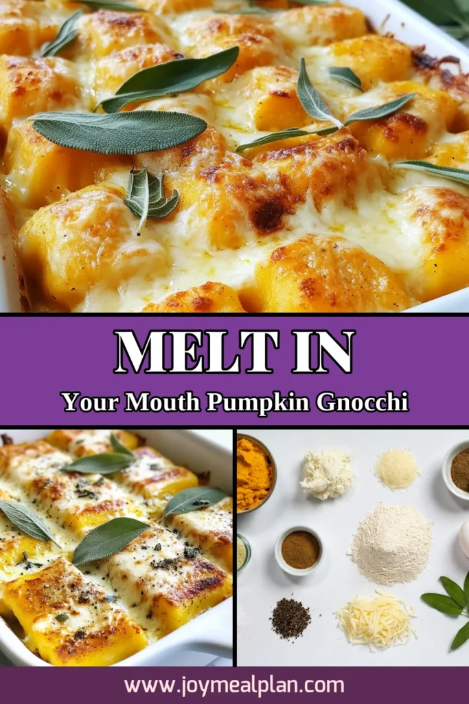 Discover the ultimate pumpkin gnocchi recipe with this delicious pumpkin gnocchi bake! Perfect for cozy nights, this homemade gnocchi dish combines creamy ricotta, rich pumpkin puree, and savory cheeses for an irresistible baked pumpkin pasta experience. Impress your family and friends with this unique and comforting meal. Don't miss out—save this recipe for your next fall gathering! #PumpkinGnocchi #SavoryPumpkinDishes #BakedPasta #HomemadeGnocchi