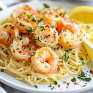 - 1 lb large shrimp, peeled and deveined - 6 cloves garlic, minced - 1/2 cup unsalted butter - 1/4 cup chicken broth - 1 tablespoon fresh lemon juice - 1 teaspoon red pepper flakes - 1/2 teaspoon smoked paprika - Salt and freshly ground black pepper - 8 oz linguine or spaghetti - Fresh parsley, finely chopped - Lemon wedges for serving When making garlic butter shrimp scampi, you need fresh and quality ingredients. The shrimp should be large and juicy. I like to use unsalted butter to control the saltiness. Fresh garlic makes the dish pop with flavor. Chicken broth adds depth to the sauce. Lemon juice gives a bright twist. Red pepper flakes add just the right heat. Smoked paprika adds a hint of smokiness. Don’t forget salt and pepper for seasoning. Finally, fresh parsley brightens up the dish. This list helps you create a rich and tasty meal. Having everything ready makes cooking easier and faster. Trust me, it’s worth it! {{ingredient_image_2}} To boil pasta al dente, start with a large pot of salted water. Bring it to a rolling boil. Add 8 oz of linguine or spaghetti. Cook according to the package instructions. You want it tender but with a slight bite. Before draining, save 1/2 cup of the pasta water. Set it aside for later. Heat a large skillet over medium heat. Once it's hot, add 1/2 cup of unsalted butter. Let it melt fully. Swirl the pan to help it melt evenly. When the butter is melted, add 6 cloves of minced garlic. Sauté for 1 to 2 minutes. Stir constantly until the garlic smells good and turns lightly golden. Watch closely so it does not burn. Now it's time for the shrimp! Add 1 lb of peeled and deveined shrimp to the skillet. Season them with salt, freshly ground black pepper, 1 teaspoon of red pepper flakes, and 1/2 teaspoon of smoked paprika. Cook for about 3 to 4 minutes. Stir gently until the shrimp turn pink and are fully cooked. Pour in 1/4 cup of chicken broth and 1 tablespoon of fresh lemon juice. Stir well to mix. Let this simmer for 2 minutes to blend the flavors. Next, gently toss the drained pasta into the skillet with the shrimp and sauce. If the sauce seems too thick, add some of the reserved pasta water. Mix until the pasta is well coated with the garlic butter sauce. To adjust spice levels, start with one teaspoon of red pepper flakes. You can add more if you like heat. This dish should dance on your taste buds, not overwhelm them. Fresh lemon juice brightens the flavors. It adds a zing that cuts through the richness of the butter. Always use freshly squeezed lemon juice for the best taste. For a creamy sauce, melt the butter slowly. Too much heat may cause the butter to separate. If that happens, your sauce will not be smooth. To prevent overcooked shrimp, watch the color change. Cook them until they turn pink, which takes about 3 to 4 minutes. If they curl tightly, they are overcooked. For serving, use shallow bowls. Twirl the pasta into nests, then add shrimp and sauce on top. This makes your dish look fancy and fun. Garnish with fresh parsley for color and flavor. Add lemon wedges on the side for that extra pop. This not only looks great but also invites your guests to squeeze more lemon juice on their dish. Pro Tips Fresh Ingredients: Always use fresh shrimp and garlic for the best flavor. Fresh ingredients enhance the overall taste and aroma of the dish. Don't Overcook the Shrimp: Shrimp cooks quickly; ensure you don’t overdo it. Once they turn pink, they are ready to be removed from the heat to prevent a rubbery texture. Reserve Pasta Water: Always save some pasta water before draining. This starchy water can help thicken your sauce and create a silky texture. Flavor Adjustments: Taste your dish before serving and adjust seasoning as necessary. A pinch of salt or a squeeze of lemon can make a big difference in flavor. {{image_4}} You can change up the pasta in this dish. Instead of linguine or spaghetti, try fettuccine or penne. These shapes hold sauce well and add a nice twist. You can also add vegetables like spinach or cherry tomatoes. They bring color and nutrients to your meal. Spinach wilts nicely, while cherry tomatoes burst with flavor. For those needing gluten-free options, swap regular pasta for gluten-free pasta. Many brands offer great taste and texture. If you want to make this dish dairy-free, consider using plant-based butter. Look for options made from coconut or olive oil. They work well in this recipe and keep the creamy texture. To boost the taste, add white wine to the sauce. Just pour in a splash after you sauté the garlic and let it simmer. This adds depth and richness. You can also explore different herbs for garnish. Fresh basil, thyme, or oregano can brighten the dish. Each herb gives a unique twist to your shrimp scampi. To store leftover shrimp scampi, let it cool first. Place it in an airtight container. This helps keep it fresh. I recommend using glass or plastic containers with tight lids. You can keep it in the fridge for up to three days. The best way to reheat shrimp scampi is on the stove. This keeps the shrimp juicy. Use a medium heat and add a splash of chicken broth or water. This will help avoid rubbery shrimp. Stir gently until heated through. You can also use the microwave if you’re short on time. Just cover it with a damp paper towel to keep moisture. Yes, you can freeze shrimp scampi! To freeze it, let it cool completely. Then, place it in a freezer-safe container. Make sure to leave some space for expansion. You can also use freezer bags. When you are ready to eat, thaw it overnight in the fridge. Reheat as described earlier for the best taste. I recommend using large shrimp for scampi. They hold up well and have great flavor. Look for shrimp that are labeled as "wild-caught" or "sustainable." Fresh shrimp taste best, but frozen shrimp work well too. Make sure they are peeled and deveined for easy cooking. Yes, you can make shrimp scampi ahead of time. Prepare the shrimp and sauce, then store them separately. Cook the pasta just before serving. This keeps the pasta from getting soggy. Reheat the shrimp and sauce gently on low heat. Add a splash of broth if needed. Garlic butter shrimp scampi pairs nicely with several side dishes. Here are a few ideas: - Garlic bread for dipping in the sauce. - A fresh green salad with lemon vinaigrette. - Steamed vegetables like broccoli or asparagus. - Rice or quinoa to soak up the sauce. Garlic butter shrimp scampi can be mildly spicy. The red pepper flakes add heat, but you can adjust it. For less spice, use less red pepper. If you like more heat, add more flakes. You can also leave them out for a milder dish. This blog post covered how to make a tasty garlic butter shrimp scampi. You learned the key ingredients, the right tools, and detailed steps to cook it perfectly. We also shared tips to enhance flavor and texture, along with variations to suit diets. Finally, we discussed storage and reheating methods. Making shrimp scampi is simple and delicious. You can create many variations to fit your taste. Enjoy cooking and sharing this meal with others!