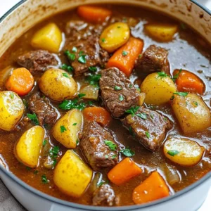 - 2 lbs beef chuck, cut into 1-inch cubes - 3 tablespoons olive oil - 1 large onion, chopped - 4 cloves garlic, minced - 4 medium carrots, sliced - 3 medium potatoes, diced - 2 cups beef broth - 1 cup diced tomatoes (canned or fresh) - 2 teaspoons dried thyme - 1 teaspoon smoked paprika - 2 bay leaves - Salt and pepper to taste - Fresh parsley, chopped, for garnish Gather these ingredients to start your cooking adventure. Beef chuck gives the stew a rich flavor. Olive oil is great for browning the beef and sautéing the vegetables. Onions and garlic add a nice base, while carrots and potatoes bring sweetness and texture. Beef broth and diced tomatoes create a savory sauce. For seasonings, dried thyme and smoked paprika add depth. Bay leaves bring aromatic notes. Adjust salt and pepper to your taste. Fresh parsley is the perfect touch for garnish. This mix will create a hearty, comforting dish that captures Bourdain's love for bold flavors. {{ingredient_image_2}} Start by heating three tablespoons of olive oil in a heavy pot over medium-high heat. The oil should shimmer but not smoke. While it heats, season two pounds of beef chuck with salt and pepper. Once the oil is hot, add the beef cubes in batches. This helps avoid overcrowding. Cook the beef until it's brown on all sides. This step creates a nice crust, adding flavor to your stew. When browned, remove the beef and set it aside on a plate to keep the juices in. Next, lower the heat to medium. In the same pot, add one chopped onion and four minced garlic cloves. Sauté these for about three to four minutes. You want the onion to turn translucent and smell fragrant. Then, add four sliced carrots and three diced potatoes. Stir these vegetables for another three to four minutes. This helps soften them and brings out their natural flavors. Now, return the browned beef to the pot. Pour in two cups of beef broth and one cup of diced tomatoes. Add two teaspoons of dried thyme, one teaspoon of smoked paprika, and two bay leaves. Stir well to mix everything. Increase the heat until it gently boils. Then, lower the heat to let it simmer. Cover the pot and let it cook for one and a half to two hours. Stir occasionally. If it sticks, add more broth to keep it moist. When the beef is tender, taste the stew and adjust the salt and pepper as needed. Remove the bay leaves before serving. Ladle the stew into bowls and sprinkle with fresh parsley for a bright finish. To make a great beef stew, adjusting seasonings is key. Start with salt and pepper to bring out the beef's natural flavors. You can also add more thyme or smoked paprika for depth. Taste the stew while it cooks. If it needs more flavor, add a pinch of salt or a dash of paprika. Simmering time is very important. Letting the stew cook slowly helps the flavors blend. Aim for a gentle simmer of 1.5 to 2 hours. This time allows the beef to become tender and the veggies to soften. Stir it occasionally to avoid sticking. If it gets too thick, add more broth. Bourdain loved to mix flavors from around the world. Consider adding soy sauce for a touch of umami. You can even toss in some fresh herbs like cilantro or basil for brightness. These small tweaks can make a big difference. Unique ingredients can elevate your stew. Try using red wine instead of beef broth for richness. You can also add a splash of balsamic vinegar for a hint of sweetness. These additions create layers of taste that make the dish special. Experiment with what you have on hand to make it your own! Pro Tips Brown the Beef Properly: Ensure the beef cubes are well-browned to develop a rich flavor base. Avoid overcrowding the pot; brown in batches if necessary. Use Fresh Herbs: While dried thyme works well, consider using fresh thyme for a more vibrant flavor. Add it towards the end of cooking for a fresher taste. Adjust Consistency: If the stew is too thick, add more beef broth or water gradually. If it’s too thin, let it simmer uncovered for a little longer to thicken. Rest Before Serving: Allow the stew to rest for about 10-15 minutes after cooking. This helps the flavors meld together for a more delicious dish. {{image_4}} You can make this beef stew even more exciting by adding different flavors. Think about Asian or Mediterranean twists. For an Asian flair, add soy sauce, ginger, or star anise. These ingredients will change the taste and give it a unique touch. For a Mediterranean vibe, try adding olives, capers, or artichokes. These ingredients will bring a bright flavor to your stew. You can also swap beef for lamb if you want that Mediterranean taste. If you need a gluten-free option, just check your broth and any sauces. Many brands offer gluten-free choices. You can also use cornstarch to thicken the stew instead of flour. Are you looking for a vegetarian version? Use mushrooms in place of beef. They add rich flavor and texture. Replace the beef broth with vegetable broth. You can also add more veggies like bell peppers or zucchini. This way, everyone can enjoy a hearty stew! To keep your beef stew fresh, store it in the fridge. Use an airtight container. This will help keep the flavors locked in. Your stew should last about 3 to 4 days in the fridge. If you want to save it longer, freezing is a great option. For freezing, let the stew cool completely. Then, place it in freezer bags. Make sure to remove as much air as possible. This prevents freezer burn. Your stew can last up to 3 months in the freezer. When you’re ready to eat it, just thaw in the fridge overnight. To reheat your stew, the stovetop is best. Pour stew into a pot over low heat. Stir often to ensure even heating. You can also use a microwave. If you do, place it in a microwave-safe bowl. Cover it loosely to avoid spills. Heat in short bursts, stirring in between. Common mistakes include overheating or not stirring enough. This can cause the stew to dry out. Always check the temperature before serving. It should be steaming hot. Enjoy your flavorful beef stew just like the first time! Anthony Bourdain's cooking style is simple yet bold. He loved to explore flavors from different cultures. His dishes often reflect a respect for fresh ingredients. Bourdain believed in honest cooking that tells a story. He favored comfort food and traditional recipes, often with a twist. His work highlighted the joy of sharing meals with others. In his view, cooking should be fun and adventurous. Yes, you can make this beef stew in a slow cooker! Start by browning the beef in a pan first. This step adds great flavor to the stew. After browning, transfer the beef to the slow cooker. Add all the other ingredients, including broth and veggies. Set the slow cooker to low for about 6-8 hours. If you’re short on time, set it to high for 3-4 hours. Stir occasionally and enjoy the rich aroma as it cooks. Beef stew goes well with many side dishes. Here are some great options to try: - Crusty artisan bread for dipping - Garlic bread for a tasty twist - A simple green salad to balance flavors - Mashed potatoes for a cozy touch - Roasted vegetables to add color and taste Each side complements the stew's rich flavors beautifully. This blog post guides you through making a delicious beef stew. You learned about key ingredients, cooking steps, tips for flavor, and variations to fit your taste. Remember, the right simmer and seasoning make a big difference. Use fresh, quality ingredients for the best results. Whether you prefer traditional or creative twists, this dish can suit any meal. Enjoy the warm flavors and comfort of your homemade beef stew!