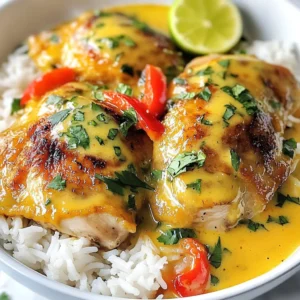 - 4 boneless chicken thighs - 1 can of coconut milk (400ml) - 1 tablespoon olive oil - 1 medium onion, finely chopped - 3 cloves garlic, minced - 1 red bell pepper, diced - 2 teaspoons ground cumin - 1 teaspoon paprika - 1 teaspoon turmeric powder - Salt and pepper to taste - 1 lime, juiced - Fresh cilantro for garnish The main ingredients are simple yet powerful. The chicken thighs are juicy and tender. Coconut milk adds a creamy richness. Olive oil helps sauté the aromatics. For the aromatics, onion and garlic are essential. They build a strong flavor base. The red bell pepper adds a pop of color and sweetness. Spices like cumin, paprika, and turmeric give depth. You can adjust the salt and pepper to fit your taste. Fresh lime juice brightens the dish and adds zest. Finally, the garnish of fresh cilantro adds freshness. It makes your dish look beautiful. When you gather these ingredients, you set yourself up for a delicious meal. {{ingredient_image_2}} Heat 1 tablespoon of olive oil in a large skillet over medium heat. Add 1 medium onion, finely chopped, and sauté until soft. This takes about 5 minutes. Next, mix in 3 cloves of minced garlic and 1 diced red bell pepper. Cook for another 2-3 minutes until the garlic smells great and the pepper softens. Now it's time to add the star of the show! Place 4 boneless chicken thighs in the skillet. Season them well with 2 teaspoons of ground cumin, 1 teaspoon of paprika, 1 teaspoon of turmeric powder, salt, and pepper. Sear the chicken for about 6-7 minutes on each side until it looks golden brown. Once the chicken is nicely browned, pour in 1 can (400ml) of coconut milk. Gently stir to mix everything and raise the heat slightly to bring it to a simmer. Reduce the heat and cover the skillet with a lid. Let the chicken braise for 20-25 minutes. This makes the chicken tender and juicy. After it cooks, stir in the juice of 1 lime and taste the sauce. Adjust the seasoning with more salt and pepper if needed. Now, your Brazilian Coconut Chicken is ready to shine! To make your Brazilian coconut chicken shine, adjust the seasonings. If you love spice, add more cumin or paprika. For a richer taste, consider extra salt. Searing the chicken is key. It creates a golden crust, adding depth and texture. Aim for about 6-7 minutes on each side. This will lock in the juices and boost flavors. You can cook this dish on the stovetop or in the oven. The stovetop gives you more control. It allows for quick adjustments if needed. If you prefer the oven, cook at 350°F (175°C) for about 30-35 minutes. A slow cooker is also a great option. Just set it on low for 4-6 hours. This method will make the chicken very tender. Serving your coconut chicken over fluffy jasmine rice looks stunning. The white rice contrasts beautifully with the golden chicken. Drizzle extra coconut sauce over the top for added flavor. For a pop of color, add a lime wedge on the side. Fresh cilantro sprinkled on top brings freshness and visual appeal. Pro Tips Marinate for Extra Flavor: For a deeper flavor, marinate the chicken thighs in the coconut milk and spices for at least an hour, or overnight if possible. Adjust the Spice Level: If you prefer a spicier dish, add chopped fresh chili or a pinch of cayenne pepper to the coconut sauce. Use Fresh Herbs: Enhance the freshness of the dish by adding chopped fresh herbs, such as basil or mint, along with the cilantro garnish. Serve with Sides: Complement the dish with side options like black beans or a fresh salad to balance the richness of the coconut chicken. {{image_4}} You can use chicken breast instead of thighs. Chicken breast is leaner, so it cooks faster. It will still soak up the flavors of the coconut milk, but it might be less juicy. If you want a lighter dish, this is a good choice. For coconut milk alternatives, you can try almond milk or oat milk. These options will change the flavor. Coconut milk gives a rich and sweet taste. Almond and oat milk are less creamy but still tasty. To add more depth, try using spices like ginger or chili. Ginger gives a warm, spicy taste. Chili can add heat and make the dish exciting. You can adjust these spices based on your taste. You can also add vegetables for extra color and nutrition. Bell peppers, carrots, or snap peas work well. They add crunch and freshness to the dish. You can customize it to fit your preferences. To make this dish gluten-free, check your seasonings. Ground spices are usually safe, but some blends may contain gluten. Always read labels carefully. If you want a dairy-free option, this recipe already fits the bill! Coconut milk is a great dairy substitute. It gives a creamy texture without using any dairy. Feel free to enjoy without worries! To store leftovers, let the chicken cool down first. Place it in a container with a tight lid. This keeps it fresh and prevents odors. I recommend using glass or BPA-free plastic containers. They are safe and easy to clean. If you want to freeze the dish, make sure it is cool. Transfer the chicken and sauce to a freezer-safe container. Leave some space at the top for expansion. When you are ready to eat, thaw the chicken in the fridge overnight. To reheat, warm it on the stovetop or in the microwave until hot throughout. In the fridge, this dish lasts about 3 to 4 days. If you freeze it, it can last up to 3 months. Always check for signs of spoilage before eating. If it looks or smells off, it's best to throw it away. To add heat to Brazilian Coconut Chicken, try adding more chili peppers. You can use fresh chilies or chili flakes. Another option is to mix in some hot sauce. Start with a small amount and taste as you go. This way, you control the spice level. Each addition will enhance the dish without overpowering it. You can also try spicy seasonings like cayenne pepper or crushed red pepper. These spices will give your meal a nice kick. Yes, you can use light coconut milk. However, it may change the flavor and texture. Light coconut milk has less fat, which means it will be less creamy. This can make the sauce thinner and less rich. If you want to keep the flavor strong, consider adding more spices or herbs. You could also use a bit of regular coconut milk to boost the taste. Brazilian Coconut Chicken pairs well with many side dishes. Here are some great options: - Fluffy jasmine rice - Quinoa for a healthy twist - Steamed vegetables for added color - A light salad with fresh greens - Black beans for a hearty side These sides will complement the flavors of the chicken and create a balanced meal. Plus, they add texture and nutrition to your plate. This blog post shared a simple and tasty recipe for Brazilian Coconut Chicken. You learned about key ingredients, step-by-step instructions, and helpful tips. We explored variations and how to store leftovers. Enjoy making this dish for family or friends. With easy adjustments, you can customize it to fit your taste. Dive into this meal, and savor each bite!