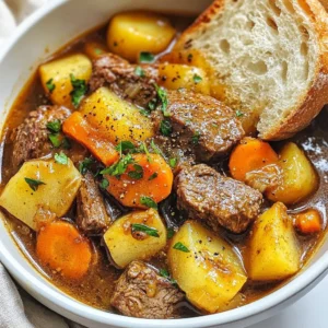 - 2 pounds beef chuck, cut into 1-inch cubes - 2 tablespoons olive oil - 1 large onion, chopped - 3 cloves garlic, minced - 4 medium carrots, sliced - 3 medium potatoes, chopped into bite-sized pieces - 3 cups beef broth - 1 tablespoon tomato paste - 1 teaspoon dried thyme - 1 teaspoon dried rosemary - 2 bay leaves - Salt and pepper to taste To make a great beef stew, you need a mix of tender beef, fresh veggies, and rich broth. The beef chuck gives a nice flavor and stays juicy. The carrots and potatoes add texture and sweetness. Onions and garlic bring warmth and depth to the dish. Seasonings like thyme and rosemary are key for that classic taste. - 2 tablespoons cornstarch (optional, for thickening) - 2 tablespoons water (optional, for cornstarch slurry) If you want a thicker stew, cornstarch is your friend. Mix it with water to create a slurry. This helps to give your stew a nice, hearty feel. Fresh parsley on top adds a pop of color and a hint of freshness. It makes the dish looking and tasting even better! {{ingredient_image_2}} Start by setting the Instant Pot to Sauté mode. Add 2 tablespoons of olive oil. Let it heat until it shimmers. Carefully add the beef cubes in batches. Do not overcrowd the pot. Sear the beef for about 4-5 minutes until it's browned on all sides. Use a slotted spoon to remove the beef. Set it aside on a plate. In the same pot, add the chopped onion and minced garlic. Sauté them for about 2-3 minutes. Stir occasionally until the onions turn soft and translucent. This step builds a rich base for your stew. Now, add the seared beef back into the pot. Mix in the sliced carrots and chopped potatoes. Pour in 3 cups of beef broth to cover everything. Add a tablespoon of tomato paste, dried thyme, dried rosemary, salt, and pepper. Stir all the ingredients until they are well combined. Don't forget to add 2 bay leaves for extra flavor. Secure the lid on the Instant Pot. Make sure it is sealed correctly. Set the Instant Pot to Manual or Pressure Cook for 35 minutes. Once the cooking cycle ends, let the pressure release naturally for about 10-15 minutes. After that, carefully turn the valve to release any remaining pressure. If you like your stew thicker, mix 2 tablespoons of cornstarch with 2 tablespoons of water in a small bowl. This will create a slurry. Stir this mixture into the stew. Switch the Instant Pot back to Sauté mode for 5-10 minutes. This will help thicken the stew to your liking. Before serving, remember to remove the bay leaves. To get a good sear, avoid overcrowding the pot. If you add too much beef at once, it stews instead of browns. This makes your meat less tasty. Sear in batches. This way, each piece gets a nice crust. A good crust adds flavor to your stew. You can boost the flavor with a few extra spices. Try adding a pinch of smoked paprika for a smoky taste. A splash of Worcestershire sauce can deepen the flavor too. Fresh herbs, like parsley or chives, can add brightness. Experiment to find what you love! If you want a thicker stew, use cornstarch. Mix it with water to make a slurry. Stir this into your stew near the end of cooking. Let it cook on Sauté mode for a few minutes. This will help your stew reach the right thickness. Adjust until it feels just right! Pro Tips Choose the Right Cut: Opt for beef chuck as it has the right amount of fat and connective tissue that breaks down during cooking, resulting in a tender and flavorful stew. Layering Flavors: Searing the beef first and then sautéing the aromatics enhances the overall flavor profile of the stew, making it rich and delicious. Natural Pressure Release: Allowing the pressure to release naturally for a while helps the flavors meld together and keeps the meat tender. Thickening Options: If you prefer a thicker stew, use a cornstarch slurry. Mix cornstarch with water and stir it into the stew while sautéing to achieve your desired thickness. {{image_4}} You can switch up the veggies in your stew. Instead of carrots and potatoes, try these options: - Parsnips: They add a sweet, earthy flavor. - Sweet potatoes: They give a nice sweetness and color. - Butternut squash: This adds creaminess when cooked. - Mushrooms: These bring a meaty texture and umami taste. Using these vegetables will change the stew but keep it hearty. If you want to change the meat, consider these options: - Beef brisket: It is rich and tender. - Pork shoulder: This gives a different flavor. - Chicken thighs: They cook quickly and stay moist. - Tofu: For a plant-based option, it absorbs flavors well. Each choice will create a unique dish while keeping it comforting. Many folks need to follow special diets. Here’s how to adjust the stew: - Gluten-free: Use gluten-free broth and skip the cornstarch, or use a gluten-free thickener. - Low-carb: Replace potatoes with cauliflower or turnips for fewer carbs. These adaptations let everyone enjoy the stew without worry. To store leftover stew, let it cool first. Place it in an airtight container. Make sure to cover it well. It can last for 3-4 days in the fridge. When you reheat, stir well to mix flavors. To freeze beef stew, use freezer-safe bags or containers. Leave some space for expansion. Label your containers with the date. The stew can stay fresh in the freezer for up to 3 months. Thaw it in the fridge overnight before reheating. The best way to reheat stew is on the stove. Use low heat and stir often. You can also use the microwave. Heat it in short bursts, stirring in between. Add a splash of broth if it seems too thick. Enjoy your warm and hearty meal! Beef stew lasts about 3 to 4 days in the fridge. Store it in an airtight container to keep it fresh. To ensure the best taste, eat it within this time. If you notice any off smell or unusual changes, it’s best to discard it. Yes, you can make beef stew in advance. It actually tastes better the next day. To do this, let it cool completely before storing. Divide it into portions for easy reheating. This makes meal prep easier and saves time on busy days. Beef stew pairs well with several side dishes. Here are some great options: - Crusty bread for dipping - Mashed potatoes for a creamy touch - Green salad for freshness - Steamed vegetables for color and nutrients These sides complement the rich stew flavors nicely. You learned how to make a delicious beef stew. We covered key ingredients and preparation steps. I shared tips for flavor and texture. You have ideas for variations and storage. My final thought: enjoy this warm, hearty meal with family or friends. It’s simple, tasty, and perfect for any occasion. Dive in and create your own version of this classic dish!