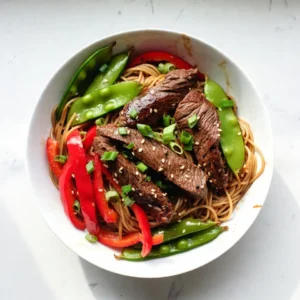 - 8 oz lo mein noodles - 1 lb beef flank steak, thinly sliced against the grain - 2 tablespoons soy sauce - 1 tablespoon oyster sauce - 1 tablespoon sesame oil (plus extra for cooking) First, the lo mein noodles are the heart of this dish. They soak up all the flavors and give a wonderful chewy texture. For the beef, flank steak works well. It is tender and flavorful when cooked right. The sauces, like soy and oyster, add depth and umami. Sesame oil gives a nice aroma and richness to the dish. - 1 cup bell peppers, assorted colors, julienned - 1 cup snap peas, trimmed - 3 green onions, chopped (whites and greens separated) Fresh vegetables brighten up the meal. Bell peppers add color and sweetness. Snap peas bring a nice crunch. Green onions, used in two parts, add a fresh taste that lifts the dish. The mix of these veggies not only makes it colorful but also healthy! - 2 cloves garlic, minced - 1 inch ginger, freshly grated - Salt and pepper to taste Garlic and ginger are key flavors in this recipe. They give a warm and spicy kick that blends perfectly with the beef and sauce. A pinch of salt and pepper rounds out the flavor. Adjust these to your taste for the best result. {{ingredient_image_2}} - Bring a large pot of water to a boil. - Add 8 oz of lo mein noodles. - Cook as the package says until al dente. - Drain the noodles well. - Toss them with a splash of sesame oil to stop sticking. - In a bowl, combine 1 lb of thinly sliced beef with sauces. - Add 2 tablespoons soy sauce, 1 tablespoon oyster sauce, and 1 tablespoon sesame oil. - Mix in 2 cloves of minced garlic and 1 inch of freshly grated ginger. - Make sure to coat the beef evenly. - Let it marinate for about 10 minutes while preparing the veggies. - Heat a large skillet or wok over medium-high heat. - Add a splash of sesame oil for cooking. - Once hot, add the marinated beef in a single layer. - Stir-fry for 2-3 minutes until the beef turns brown and is cooked through. - Remove the beef from the skillet and keep it warm on a plate. - In the same skillet, add more sesame oil if needed. - Toss in 1 cup of julienned bell peppers and 1 cup of snap peas. - Stir-fry for 2-3 minutes until they are bright and tender-crisp. - Time-saving strategies: Prepare ingredients before cooking. Chop all veggies and meat first. This saves time when you cook. - Efficient chopping methods: Use a sharp knife for quick cuts. Slice meat thinly against the grain. Cut vegetables into uniform pieces for even cooking. - Best heat settings for stir-frying: Use medium-high heat for fast cooking. This keeps the beef tender and the veggies crisp. - Importance of ingredient order: Cook beef first, then vegetables. This ensures the beef stays juicy and the veggies get the right crunch. - Suggestions for extra seasonings: Add a pinch of red pepper flakes for heat. A splash of rice vinegar adds brightness. - Balancing sauce ratios: Use equal parts soy and oyster sauce for a great base. Adjust to taste, adding more if needed. Pro Tips Use Fresh Ingredients: Fresh vegetables and high-quality beef will enhance the flavor of your lo mein. Opt for seasonal produce for the best taste. Don’t Overcook the Noodles: Make sure to cook your lo mein noodles just until al dente. They will continue to cook slightly once added to the stir-fry. High Heat is Key: Stir-frying at high heat helps to achieve that perfect sear on the beef and keeps the vegetables crisp. Make sure your skillet or wok is hot before adding ingredients. Customize Your Veggies: Feel free to swap in your favorite vegetables or whatever you have on hand. Carrots, broccoli, or bok choy all make great additions! {{image_4}} If you want to change the protein in your Minute Beef Lo Mein, try chicken or tofu. Chicken breast works well. Slice it thin and follow the same marinating steps. For a plant-based option, use firm tofu. Press it to remove water, then cut it into cubes. Marinate just like the beef. You can also use seafood. Shrimp or scallops add a tasty twist. Cook them for a shorter time, just until they turn pink. You can customize vegetables based on what you have. Try seasonal veggies like carrots, broccoli, or zucchini. They add color and nutrition. For extra crunch, consider adding water chestnuts. They have a nice snap and pair well with the noodles. You can mix and match to make this dish your own. If you want a different flavor, switch to teriyaki or hoisin sauce. Both add sweetness and depth. You can also make it gluten-free. Choose tamari as a soy sauce substitute. Experiment with these sauce options to find your favorite flavor profile. Each choice can change the taste of your Minute Beef Lo Mein. - Use airtight containers for storage. Glass or plastic containers work well. - Store leftovers in the fridge within two hours of cooking. This keeps your food safe and tasty. - Reheat in a skillet over medium heat. Add a splash of water to keep it moist. - Heat for about 4-5 minutes or until hot. Stir often to avoid sticking. - Freeze cooked lo mein in portions. Use freezer-safe bags or containers. - To thaw, place in the fridge overnight. Reheat in a skillet as mentioned above. Making Minute Beef Lo Mein takes about 30 minutes in total. Here’s the breakdown: - Prep Time: 15 minutes. This includes slicing the beef and chopping the veggies. - Cook Time: 15 minutes. This includes boiling the noodles and stir-frying the beef and vegetables. Yes, you can easily make this recipe vegetarian. Here are some great substitutes: - Tofu: Use firm tofu, cut into small cubes. Marinate it just like the beef. - Mushrooms: Shiitake or portobello mushrooms add a nice umami flavor. - Seitan: This is a popular meat substitute for a chewy texture. You can also add more vegetables to enhance flavor and texture. Beef Lo Mein pairs well with many side dishes. Here are some tasty options: - Spring Rolls: These add a nice crunch and flavor. - Egg Rolls: A classic side that goes great with any Asian dish. - Asian Salad: A light salad with sesame dressing adds freshness. - Steamed Veggies: Broccoli or bok choy are perfect for a healthy touch. These sides can make your meal even more enjoyable. This blog post took you through making Minute Beef Lo Mein, starting with key ingredients. You learned about noodles, vegetables, sauces, and how to marinate beef. I shared tips for chopping and cooking, and ways to boost flavors. You also discovered fun variations for protein and vegetables. Lastly, I covered storage and reheating methods. Now, you can create a quick, tasty dish at home. Enjoy your cooking and share it with family and friends!