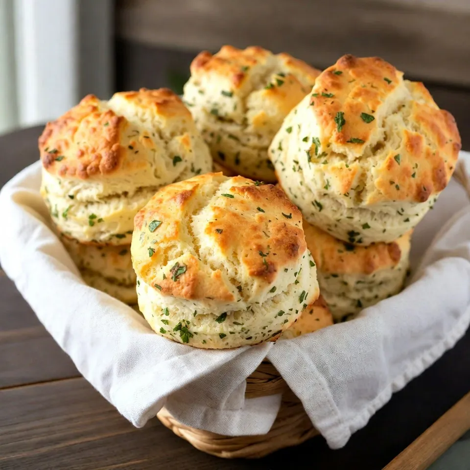 To make Cheddar Herb Drop Biscuits, gather these key ingredients: - 2 cups all-purpose flour - 1 tablespoon baking powder - 1 teaspoon garlic powder - 1 teaspoon salt - ½ teaspoon black pepper - ¾ cup sharp cheddar cheese, freshly grated - ¼ cup fresh herbs (such as chives, parsley, and thyme), finely chopped - ½ cup unsalted butter, cold and cut into small cubes - ¾ cup whole milk These ingredients work together to create a soft and cheesy biscuit. While sharp cheddar is a must, feel free to experiment with other cheeses too. Try using: - Mild cheddar for a creamier taste. - Pepper jack for a spicy kick. - Gruyère for a nutty flavor. For herbs, consider: - Basil for a sweet touch. - Dill for a fresh burst. - Rosemary for a robust flavor. Mixing and matching these options can lead to delicious surprises! Fresh ingredients make a big difference in flavor. Here’s how to pick the best: - Choose flour that feels fine and smooth. - Look for baking powder with a recent date for good rise. - For cheese, always go for freshly grated over pre-shredded. It melts better. - When selecting herbs, pick those that are vibrant and fragrant. - For butter, ensure it's cold to help create flaky layers. These tips will elevate your biscuit game to the next level. {{ingredient_image_2}} Start by preheating your oven to 425°F (220°C). This ensures your biscuits bake evenly. While the oven heats, take a baking sheet and line it with parchment paper. This will stop the biscuits from sticking and make clean-up easier. In a large mixing bowl, combine 2 cups of all-purpose flour, 1 tablespoon of baking powder, 1 teaspoon of garlic powder, 1 teaspoon of salt, and ½ teaspoon of black pepper. Whisk these dry ingredients well until they are blended. Next, add in ½ cup of cold, cubed unsalted butter. Use a pastry cutter or your fingers to mix the butter into the flour. You want the mix to feel like coarse crumbs. Now it's time to fold in some flavor! Add ¾ cup of freshly grated sharp cheddar cheese and ¼ cup of finely chopped fresh herbs, like chives, parsley, or thyme. Mix these in gently to make sure they are spread out. Slowly pour in ¾ cup of whole milk. Use a fork to stir the mix until it just comes together. Don't overmix; you want a wet and sticky dough. Grab a tablespoon or an ice cream scoop. Drop generous spoonfuls of dough onto the lined baking sheet. Space them about 2 inches apart to give them room to rise. Once your dough is on the sheet, place it in the oven. Bake for 12 to 15 minutes. Look for a golden brown top. When they are ready, take them out and let them cool for a few minutes before serving warm. To get the best texture, keep your butter cold. When you mix it in, it should break into small pieces. This helps create fluffy layers. Only mix your dough until it's just combined. Overmixing will make your biscuits tough. You want a sticky dough, not a dry one. When you scoop the dough, let it fall onto the sheet. This gives the biscuits a nice drop shape. One mistake is using warm butter. Warm butter will change how the biscuits bake. Another mistake is not measuring flour correctly. Too much flour makes the biscuits dry. Make sure to pack the flour lightly into the cup. Also, don't skip the herbs and cheese. They add tons of flavor. If you forget them, your biscuits will taste plain. These biscuits shine when served warm. Pair them with butter or your favorite jam. They also go great with soups and salads. Try them with a hearty chili for a filling meal. For a fun twist, add a sprinkle of extra herbs on top before serving. This adds color and makes them look fancy. Enjoying them fresh from the oven is always the best way! Pro Tips Use Cold Butter: Ensure your butter is cold and cubed to create a flaky texture in your biscuits. Don’t Overmix: Mix the dough just until combined to avoid tough biscuits; a slightly sticky dough is perfect. Fresh Herbs Matter: Using fresh herbs will enhance the flavor significantly compared to dried herbs. Watch the Baking Time: Keep an eye on the biscuits in the oven; they can go from golden to overbaked quickly. {{image_4}} You can switch up the cheese in your biscuits. Try using mozzarella, feta, or even pepper jack for a kick. Each cheese brings a unique taste. For herbs, mix and match based on what you have. Basil, dill, or oregano can add a fresh twist. If you want a spicy touch, consider adding some red pepper flakes with your herbs. If you need gluten-free biscuits, use a gluten-free flour blend. Look for blends that contain xanthan gum to help with texture. You may need to adjust the liquid a bit. Start with less milk and add more if needed. This will help you achieve the right dough consistency. Your biscuits may be a bit denser, but they will still taste great! You can also make sweet versions of these biscuits. Add a little sugar and some cinnamon for a sweet treat. Consider mixing in dried fruits like cranberries or blueberries. They pair well with cheese and herbs too. Savory biscuits are perfect with a soup, while sweet ones go great with tea or coffee. To keep your leftover biscuits fresh, place them in an airtight container. This keeps moisture in and prevents them from drying out. You can store them at room temperature for up to two days. If you want to keep them longer, refrigerate them for up to a week. When you're ready to enjoy your leftover biscuits, preheat your oven to 350°F (175°C). Place the biscuits on a baking sheet. Heat them for about 5-10 minutes. This will help restore their warmth and crispness. You can also microwave them for about 15-20 seconds if you're in a hurry, but they may not be as crispy. Freezing is a great option for these biscuits. First, let them cool completely. Then, wrap each biscuit in plastic wrap or foil. Place them in a freezer-safe bag or container. They can last for up to three months in the freezer. When you're ready to use them, just thaw them in the fridge overnight before reheating. Yes, you can make the dough ahead. Mix all the dry ingredients and add the butter. Store this mixture in the fridge. When ready to bake, add the milk, cheese, and herbs. This saves time and keeps your biscuits fresh. These biscuits pair well with many dishes. You can serve them with soups, salads, or roasted meats. They also taste great with butter or jams. For a fun twist, enjoy them with a cheese or charcuterie board. Check the color of the tops. They should be golden brown when done. You can also gently press on the tops. If they spring back, they are ready. Use a toothpick to test the inside. If it comes out clean, they are done. Yes, you can use dried herbs. Use about one-third of the amount of fresh herbs. Dried herbs are more potent. They will still add great flavor to your biscuits. Mix them in just like fresh herbs. If your biscuits turn out dry, try adding a splash of milk. Mix it in gently. You can also serve them with butter or a sauce. This adds moisture and flavor. For next time, avoid overmixing the dough. This keeps them soft and tender. Cheddar Herb Drop Biscuits are simple and rewarding to make. We covered essential ingredients, including fresh herbs and cheese to enhance flavor. Step-by-step, I shared how to mix and bake the dough for the perfect texture. Remember to avoid common mistakes for great results. You can even explore different variations, like gluten-free options. Store and reheat leftovers for future enjoyment. These biscuits are versatile and delicious, making them a fun treat for any meal. Enjoy your baking adventure and impress your family and friends!