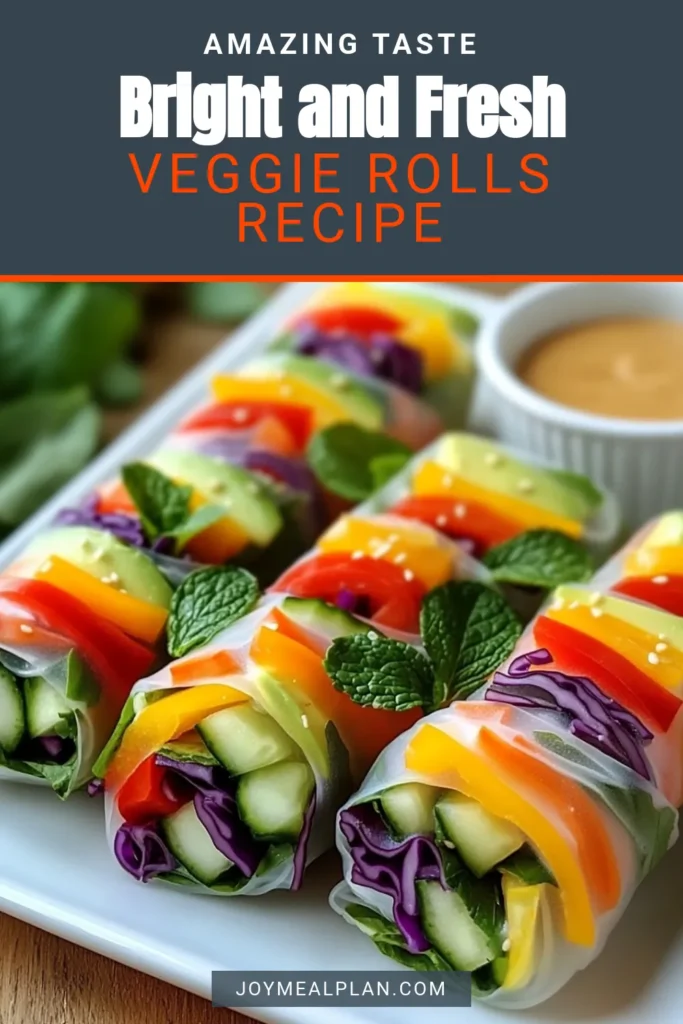 Discover the vibrant world of rainbow veggie spring rolls with this easy homemade spring rolls recipe! Packed with fresh vegetable spring rolls ingredients like red cabbage, carrots, and creamy avocado, these vegan spring rolls with peanut sauce are a healthy twist on a classic favorite. Perfect for a light snack or party appetizer. Make your own today and impress your friends! Don’t forget to save this recipe! #RainbowVeggieSpringRolls #VeganSpringRolls #HealthyRecipes #SpringRolls