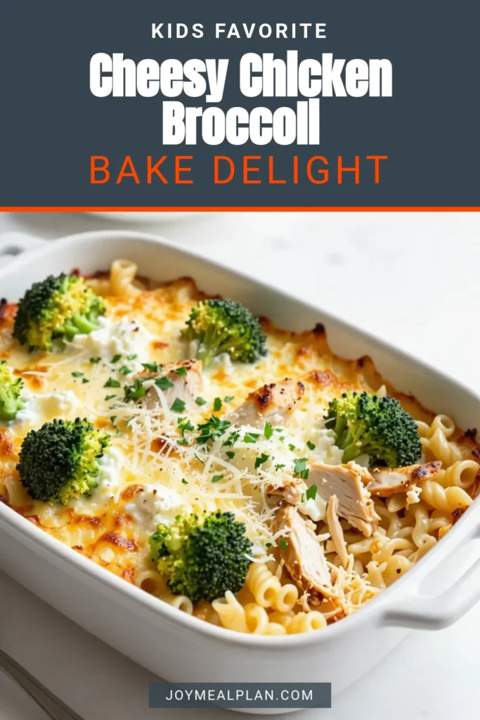 Looking for a comforting dish that everyone will love? Try this Cheesy Chicken Broccoli Pasta Bake! This Chicken Pasta Casserole Recipe combines rotini, shredded chicken, and fresh broccoli for an Easy Broccoli Pasta Bake that hits the spot. With gooey mozzarella and rich ricotta, this Cheesy Pasta Bake with Chicken is the ultimate comfort food pasta bake. Perfect for weeknight dinners! Save this recipe now! #PastaBake #ComfortFood #EasyRecipes #ChickenDinner