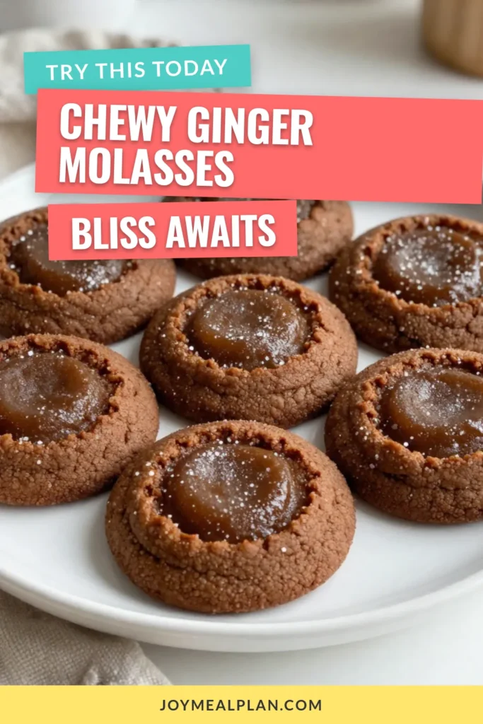 Discover the magic of chewy ginger molasses cookies with this easy ginger molasses cookie recipe! Perfect for the holiday season, these soft ginger cookies deliver a delightful blend of spices in every bite. Make homemade ginger cookies that are perfect for sharing or enjoying with a cup of tea. Follow these simple steps for a delicious treat and save this recipe for your holiday cookie recipes collection! #GingerMolassesCookies #HolidayBaking #CookieRecipe #HomemadeCookies