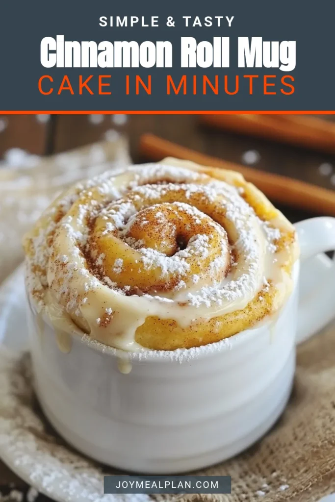 Indulge in a delightful cinnamon roll mug cake with this easy mug cake recipe that's perfect for a quick dessert in a mug. Imagine enjoying a microwave cinnamon roll cake in just minutes, tailored for a single serving! With simple ingredients, you can whip up a warm, cinnamon-swirled treat that's both satisfying and delicious. Ready to satisfy your sweet cravings? Try this recipe now and save it for later! #MugCake #CinnamonRoll #QuickDessert #SingleServing