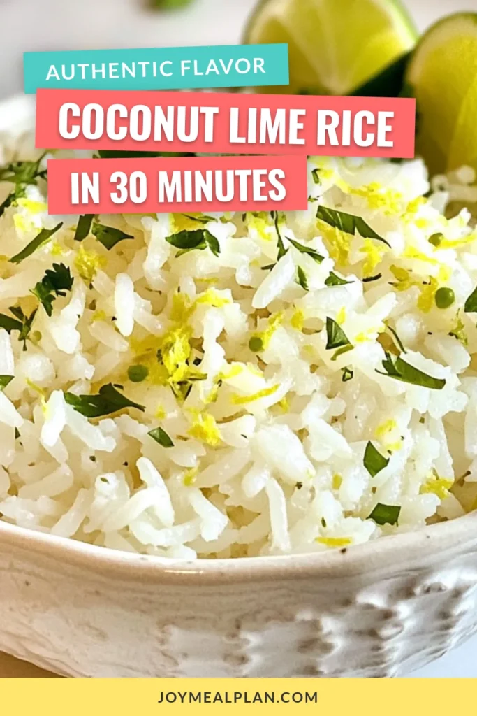 Savor the tropical flavors with this Coconut Lime Rice recipe, featuring creamy coconut milk rice paired perfectly with fragrant jasmine rice and zesty lime. This delicious tropical rice dish is easy to make and elevates any meal. Top it off with a cilantro rice garnish for a vibrant finish. Perfect for weeknight dinners or special occasions! Try it now and add a burst of flavor to your plate. Save this recipe for later! #CoconutLimeRice #TropicalDish #CreamyCoconutMilk #CilantroGarnish