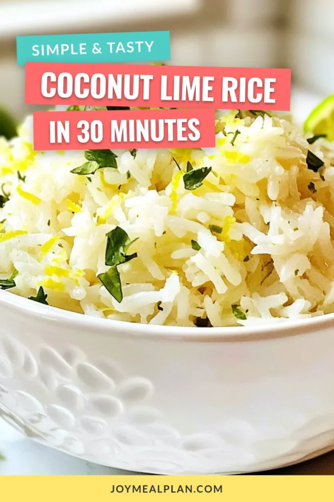 Savor the tropical flavors with this Coconut Lime Rice recipe! This easy jasmine rice recipe combines creamy coconut milk and zesty lime for a delightful side dish. Perfect for any meal, this coconut milk rice elevates your dinner with its bright, refreshing taste. Impress your guests with this simple yet flavorful tropical rice dish! Click to get the full recipe and bring a taste of the tropics to your table. #CoconutLimeRice #JasmineRiceRecipe #EasyLimeRiceRecipe #TropicalRiceDish
