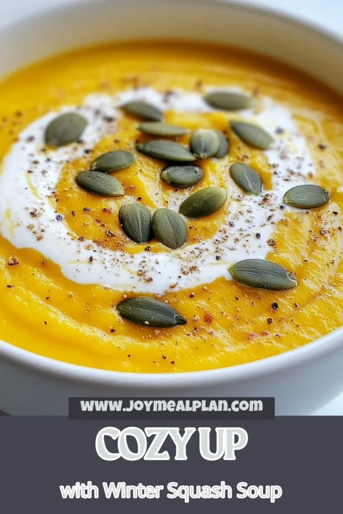 Warm up this winter with our cozy winter squash soup! This delectable butternut squash recipe is perfect for chilly days and is made with creamy coconut milk for a delicious twist. It's a satisfying vegetarian squash soup that’s easy to prepare and great for meal prep. Ideal for cozy nights in or sharing with loved ones. Try this cozy soup recipe today and savor the flavors of the season! Save to your favorites for later! #WinterSquashSoup #ButternutSquashRecipe #VegetarianSquashSoup #CozySoupRecipe