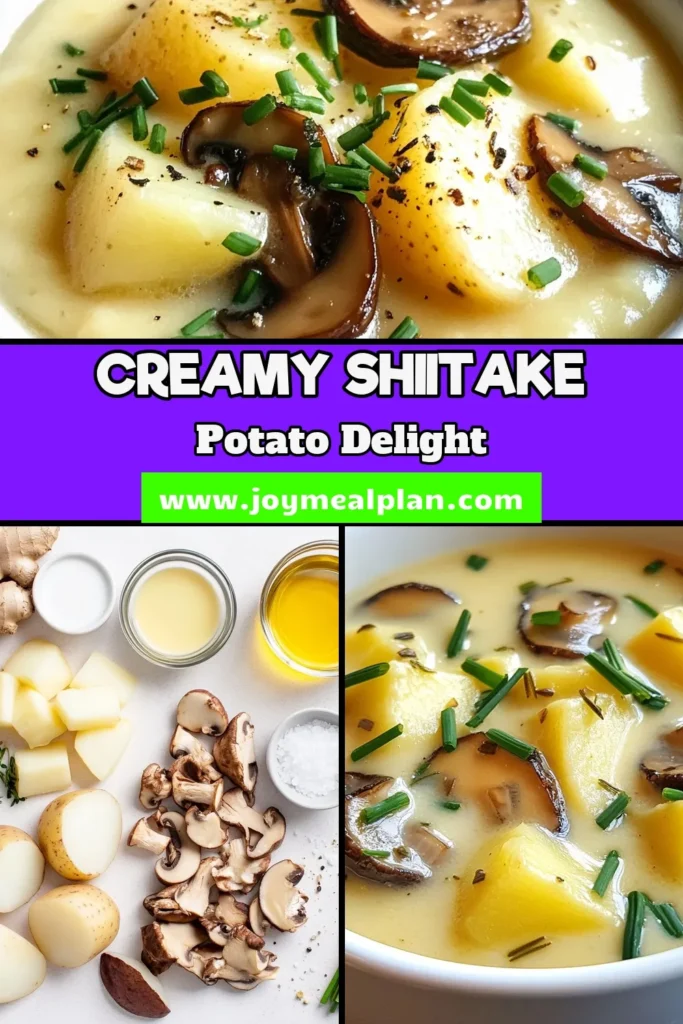 Discover the ultimate shiitake mushroom soup with this easy potato soup recipe that brings a creamy, comforting twist. This vegan coconut soup combines the earthy flavors of shiitake mushrooms and hearty potatoes for a delicious creamy vegetable soup. Perfect for any occasion, this warm dish is a must-try in your collection of easy mushroom recipes. Click to save this recipe and enjoy a bowl of warmth! #VeganRecipes #MushroomSoup #ComfortFood #HealthyEating