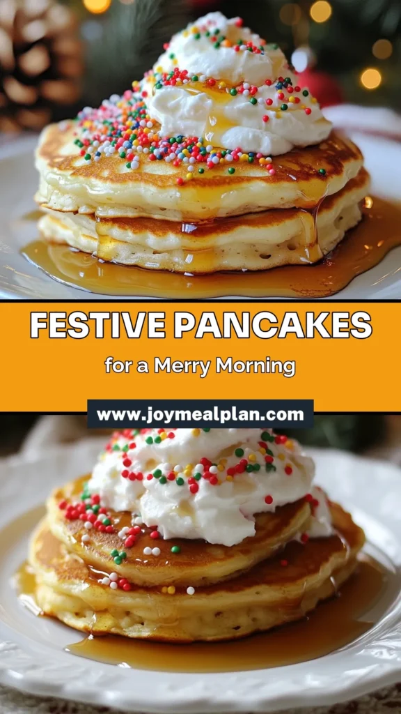 Indulge in the holiday spirit with these delightful Christmas Confetti Pancakes! Perfect as a festive pancake recipe, they make a cheerful addition to your holiday brunch ideas. Bursting with colorful sprinkles, these confetti pancakes are a must-try for your Christmas breakfast recipes. Easy to prepare and utterly delicious, they are sure to become a family favorite. Save this recipe for a magical morning treat! #ChristmasPancakes #FestiveRecipes #HolidayBrunch #ConfettiPancakes