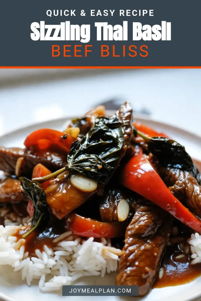 Discover an irresistible Thai basil beef recipe that brings authentic Thai flavors to your kitchen! This spicy Thai beef stir fry combines tender beef with aromatic basil for a delightful meal. Serve it over fluffy jasmine rice with beef and enjoy a colorful, delicious dish perfect for any night. Cook this beef and basil stir fry today and savor the bold flavors of Thailand! Save this recipe for later! #ThaiBasilBeef #SpicyThaiBeef #BeefAndBasilStirFry #JasmineRice
