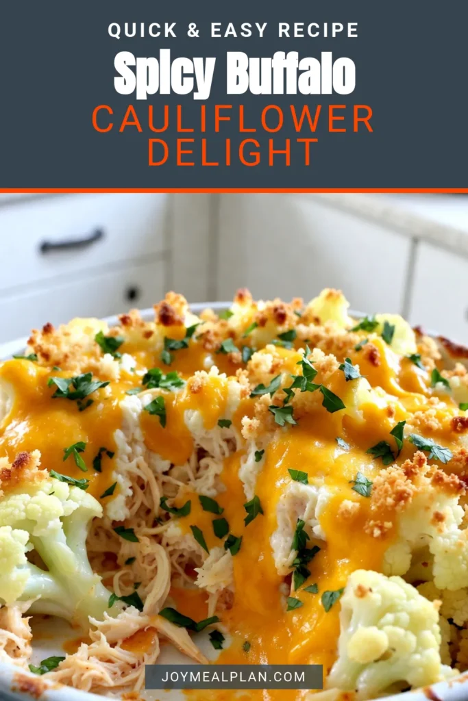 Savor the deliciousness of this Buffalo Chicken Cauliflower Casserole! This low-carb buffalo chicken recipe combines tender cauliflower with creamy buffalo flavors, making it a healthy cauliflower casserole packed with protein. Perfect for a quick weeknight dinner or meal prep, our rotisserie chicken casserole recipe is sure to please everyone. Try this satisfying dish today and make dinner deliciously simple! #BuffaloChicken #LowCarb #HealthyCasserole #MealPrep