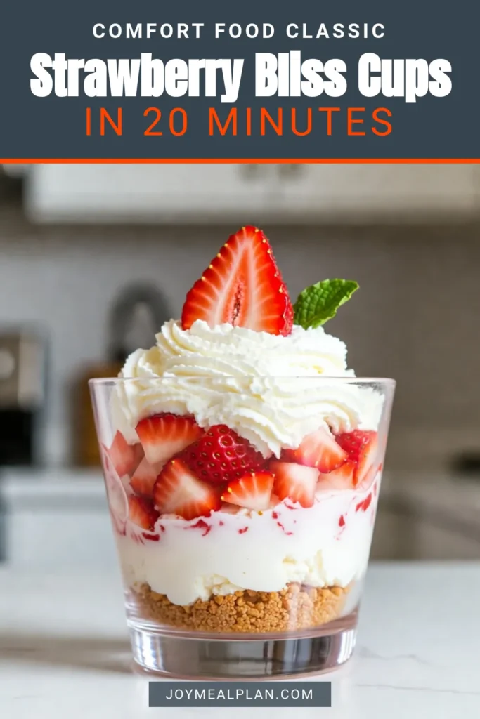 Indulge in these irresistible sweet strawberry dessert cups that are perfect for any occasion! This no-bake strawberry cream cheese recipe is not only easy but also an impressive treat. Layered with creamy filling and fresh strawberries, these whipped cream strawberry cups will delight everyone. Make your next gathering special with these easy strawberry dessert cups. Save the recipe now and enjoy a taste of summer! #StrawberryDessert #NoBakeRecipe #EasyDessert #CheesecakeCups