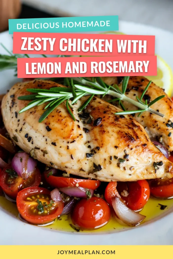 Discover the perfect weeknight meal with this Zesty Lemon Rosemary Chicken! This easy chicken dinner recipe features baked chicken with vegetables, marinated in a delicious lemon garlic chicken marinade. It’s a healthy sheet pan chicken recipe that comes together in just 55 minutes. Enjoy tender chicken and vibrant veggies that are bursting with flavor. Save this recipe for your next family dinner! #SheetPanMeals #HealthyRecipes #EasyDinner #LemonChicken