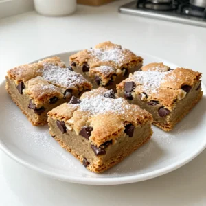 To create the best brown butter blondies, you need a few key ingredients: - 1 cup unsalted butter, for browning - 1 cup packed brown sugar - 1/2 cup granulated sugar - 2 large eggs - 2 teaspoons pure vanilla extract - 2 cups all-purpose flour - 1 teaspoon baking powder - 1/2 teaspoon baking soda - 1/4 teaspoon salt - 1 cup semi-sweet or dark chocolate chips These ingredients work together to deliver a rich and chewy texture. The brown sugar adds a deep flavor, while the chocolate chips give a sweet surprise in every bite. You can make these blondies even better with some fun add-ins. Consider adding: - 1/2 cup chopped nuts (like walnuts or pecans) - A sprinkle of sea salt on top - Swirls of peanut butter or Nutella These additions add crunch or extra flavor to your blondies. Feel free to mix and match according to your taste. If you're missing some ingredients, don't worry. Here are some easy swaps: - Use salted butter instead of unsalted. Just skip the extra salt. - Swap brown sugar for coconut sugar for a different taste. - If you need a gluten-free option, try using almond flour. These substitutions can change the flavor and texture, but they will still create delicious blondies. Experiment and find what you love! {{ingredient_image_2}} To brown butter, start with a medium saucepan. Melt 1 cup of unsalted butter over medium heat. Keep stirring it often. Watch closely as it changes color. After about 5 to 7 minutes, it will turn golden brown. The smell will be nutty and warm. Remove the pan from heat. Let the butter cool for a few minutes before using it. In a large mixing bowl, combine the browned butter with 1 cup of packed brown sugar and 1/2 cup of granulated sugar. Use a spatula or whisk to mix. Keep mixing until everything is smooth. This step is key for a rich flavor. Next, add 2 large eggs, one at a time. Mix well after each egg. Once both eggs are in, pour in 2 teaspoons of pure vanilla extract. Mix again until the mixture is fully blended. Grab a separate bowl and whisk together 2 cups of all-purpose flour, 1 teaspoon of baking powder, 1/2 teaspoon of baking soda, and 1/4 teaspoon of salt. Make sure they are evenly mixed. Now, gradually add this dry mix to your wet ingredients. Stir gently until just combined. Be careful not to overmix. Overmixing can make your blondies too dense. Preheat your oven to 350°F (175°C). Line an 8x8 inch baking dish with parchment paper. Leave some paper hanging over the sides. This will help you lift the blondies out later. Pour the batter into the prepared dish. Use a spatula to spread it evenly. Bake the blondies in your preheated oven for 25 to 30 minutes. To check if they are done, insert a toothpick into the center. It should come out with a few moist crumbs. If you like gooey blondies, check them closer to 25 minutes. Enjoy the rich, buttery smell while they bake! To get the best texture for your blondies, you need to be careful when mixing. After you add the dry ingredients, stir gently. Overmixing can make them dense. You want your blondies to be soft and chewy, not hard like a cookie. Remember to check the baking time, too. A few extra minutes can change the texture. One common mistake is not browning the butter long enough. If it stays too light, you miss out on that rich, nutty flavor. Also, don’t skip the salt. It balances the sweetness and makes flavors pop. Lastly, ensure you use room temperature eggs. Cold eggs can affect how well the batter combines. When adding chocolate chips or nuts, fold them in gently. This keeps the blondies light. If you want to add different mix-ins, like dried fruit, keep the total amount about one cup. This helps maintain the right texture. You can also try using a mix of semi-sweet and dark chocolate for a more complex flavor. Pro Tips Perfectly Browned Butter: Keep a close eye on the butter while it's browning. Swirling the pan occasionally helps ensure even browning and prevents burning. Mixing Technique: When combining the dry ingredients with the wet, use a gentle folding motion to maintain the blondies' light and soft texture. Check for Doneness: Insert a toothpick into the center of the blondies; it should come out with a few moist crumbs for that perfect gooey texture. Storage Tips: Store the blondies in an airtight container at room temperature for up to a week, or freeze them for longer-lasting treats. {{image_4}} You can switch up the chocolate in your blondies. Use semi-sweet or dark chocolate chips for rich flavor. Milk chocolate gives a sweeter taste. White chocolate chips add a nice contrast. You can mix two types for even more fun! If you want nut-free blondies, simply leave out the nuts. These blondies still taste amazing without them. You might want to add extra chocolate chips to make up for the missing crunch. Sunflower seeds or pumpkin seeds can add a fun texture too. Get creative with flavors! Adding spices can give your blondies a new twist. Try a pinch of cinnamon or nutmeg for warmth. You can also add a splash of almond or coconut extract for a unique taste. These simple changes can elevate your treat and make it special. To keep your brown butter blondies fresh, store them in an airtight container. This helps keep the moisture in and prevents them from drying out. Place a piece of wax paper between layers if you stack them. This prevents sticking. Keep the container in a cool, dry place. Freezing blondies is easy. First, let them cool completely. Then, slice them into squares. Wrap each piece in plastic wrap. Place the wrapped squares in a freezer-safe bag. Make sure to remove as much air as possible. Label the bag with the date. You can freeze them for up to three months. Your blondies can last about a week at room temperature. If you store them in the fridge, they can last up to two weeks. To reheat, simply warm them in the microwave for about 10-15 seconds. This restores their gooey texture. Enjoy them warm for a delightful treat! Brown butter blondies use brown butter, which gives them a nutty taste. This adds depth and richness that brownies lack. Blondies are usually lighter in color and have a chewier, more cookie-like texture. They often feature vanilla and brown sugar, making them sweet and caramel-like. Brownies, however, focus on chocolate flavors and have a denser, fudgier texture. This difference makes each treat unique. Yes, you can make blondies without brown sugar. You can substitute it with white sugar or coconut sugar. However, the flavor may change. Brown sugar adds moisture and a caramel taste. If you choose white sugar, consider adding a tablespoon of molasses for that rich flavor. This will help mimic the taste of brown sugar in your blondies. Bake your blondies for 25-30 minutes at 350°F (175°C). For a soft and gooey texture, aim for the shorter time. Check doneness by inserting a toothpick into the center. It should come out with a few moist crumbs. If the toothpick comes out clean, the blondies may be overbaked. Adjust the time based on your oven's quirks for perfect results. You learned the key ingredients and steps to make delicious brown butter blondies. We covered how to brown butter and mix ingredients for the best taste. Remember to avoid common mistakes for a perfect texture. You also saw different options for add-ins and storage tips to keep your blondies fresh. Enjoy exploring these easy recipes and variations. With these tips, your blondies will impress every time. Now, gather your ingredients and get baking!