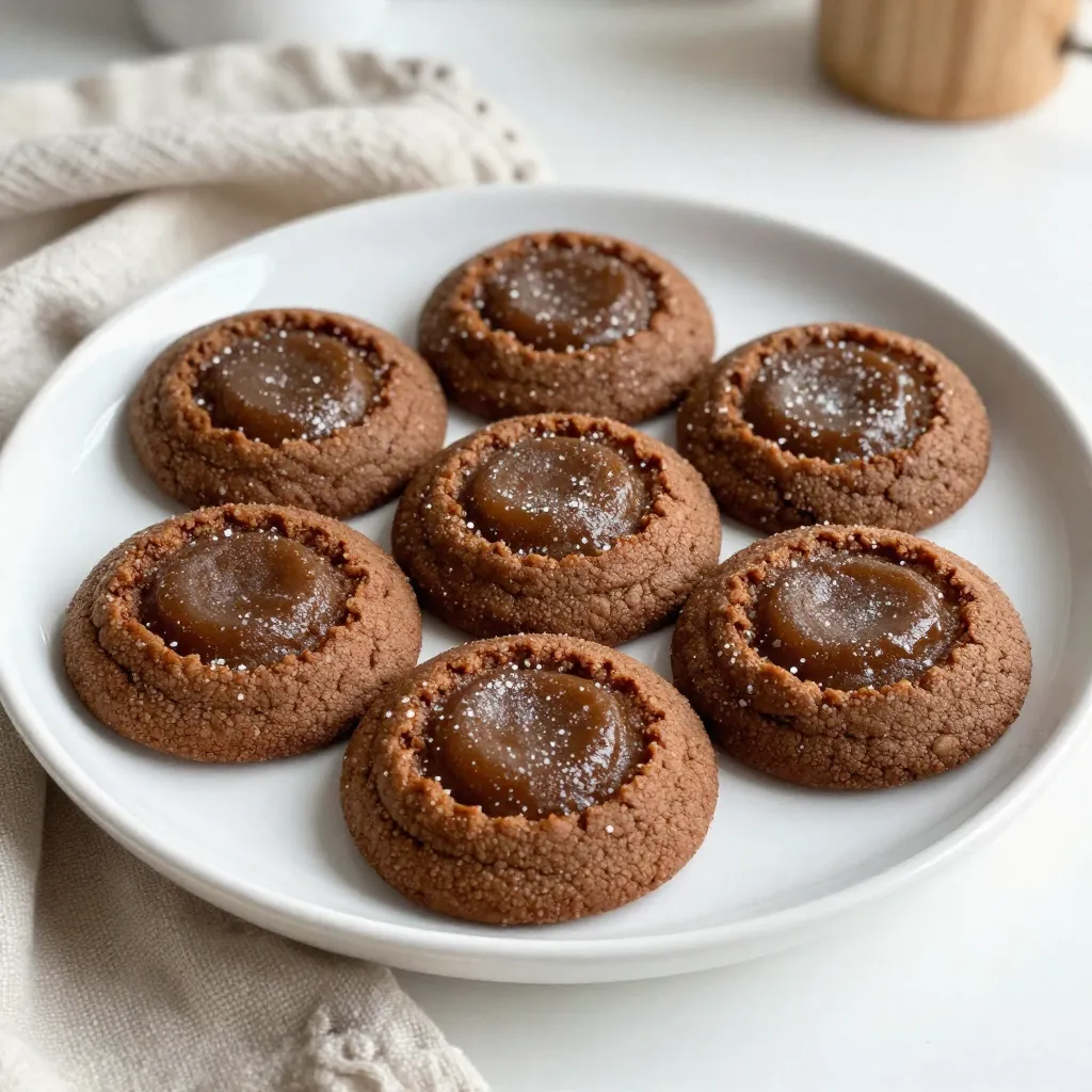 - 2 1/4 cups all-purpose flour - 2 teaspoons ground ginger - 1 teaspoon ground cinnamon - 1/2 teaspoon ground cloves - 1 teaspoon baking soda - 1/4 teaspoon salt - 3/4 cup unsalted butter, softened - 1/2 cup granulated sugar - 1/2 cup brown sugar - 1 large egg - 1/4 cup unsulfured molasses - 1 teaspoon pure vanilla extract - Extra granulated sugar for rolling You can switch butter for coconut oil or margarine. This keeps the cookies moist. For vegan cookies, use a flax egg instead of a regular egg. Just mix one tablespoon of flaxseed meal with three tablespoons of water. Let it sit until it thickens. For gluten-free options, use a gluten-free flour blend. This will change the texture but still taste good. Always check the package for best results. {{ingredient_image_2}} Whisk the dry ingredients first. In a bowl, mix 2 1/4 cups of flour, 2 teaspoons of ground ginger, 1 teaspoon of ground cinnamon, 1/2 teaspoon of ground cloves, 1 teaspoon of baking soda, and 1/4 teaspoon of salt. Make sure there are no lumps. Next, cream the butter and sugars. In a large bowl, beat 3/4 cup of softened butter with 1/2 cup of granulated sugar and 1/2 cup of packed brown sugar. Mix until light and fluffy. This will take about 2-3 minutes. Now, add the wet ingredients. Incorporate 1 large egg, 1/4 cup of unsulfured molasses, and 1 teaspoon of pure vanilla extract into the butter mixture. Mix until smooth and well combined. Chilling the dough is very important. This step helps the cookies keep their shape while baking. Cover the dough with plastic wrap and chill it in the fridge for about 30 minutes. After chilling, it’s time to shape the cookies. Use a tablespoon to scoop out portions of dough. Roll each portion into a ball with your hands. Then, roll each dough ball in extra granulated sugar until fully coated. Set your oven to 350°F (175°C) and line a baking sheet with parchment paper. This prevents sticking. Bake the cookies for 8-10 minutes. Look for the edges to be set and the centers to be slightly underbaked. They'll firm up as they cool. After baking, let the cookies sit on the baking sheet for about 5 minutes. Then, transfer them to a wire rack to cool completely. This helps them stay chewy and delicious. To get that perfect chewy texture, avoid overmixing the dough. When you mix too much, the cookies may turn out tough. Mix just until all ingredients blend together. This simple step is key for chewy cookies. Chilling the dough also plays a big role. After you mix it, wrap the dough and chill for about 30 minutes. This helps the cookies keep their shape as they bake. Chilled dough also enhances the flavors. You can add extra spices for more depth. Consider using nutmeg or allspice for a unique twist. A pinch of black pepper can also add a nice kick. These spices add warmth and richness. Using high-quality molasses is a game changer. Look for unsulfured molasses for the best flavor. The richer the molasses, the more flavor your cookies will have. This makes your cookies not just good, but truly special. For a fun presentation, arrange your cookies in a nice jar. You can also place them on a decorative platter. A light dusting of sugar gives them a lovely sparkle. Pair these cookies with a warm beverage. A cup of tea or hot cocoa complements them perfectly. The warmth of the drink enhances the spices in the cookies. It makes for a cozy treat any time of year. Pro Tips Chill the Dough: Chilling the cookie dough for at least 30 minutes helps the cookies maintain their shape and enhances the flavors. Use Fresh Spices: Ensure your ground spices are fresh for the most vibrant flavor. Older spices can lose potency over time. Don’t Overbake: To achieve chewy cookies, take them out of the oven when the edges are set but the centers are still soft. They will continue to firm up as they cool. Experiment with Mix-ins: Consider adding chocolate chips, nuts, or candied ginger for an extra twist on the classic flavor. {{image_4}} You can make your chewy ginger molasses cookies even better with add-ins. Here are two great options: - Chocolate chips: They add a wonderful richness. The dark chocolate pairs nicely with the spices. - Nuts or dried fruits: Walnuts or pecans give a crunchy texture. Dried cranberries or raisins add a sweet, chewy bite. Feel free to experiment with these mix-ins. Just keep the total amount around one cup. This way, your cookies stay soft and chewy. Want to change up the taste? Try these flavor variations: - Citrus zest: Add zest from oranges or lemons. It brightens the flavor and adds freshness. - Other spice combinations: You can mix in nutmeg or allspice for a new twist. These spices create a warm, cozy taste. These options let you customize your cookies to match your mood or the season. You can adjust the size of your cookies for different occasions: - Adjusting bake time: For larger cookies, increase the bake time by a few minutes. For smaller cookies, reduce it slightly. The edges should be set, and the centers should look soft. - Making mini cookies: Use a teaspoon to scoop smaller portions. These bite-sized treats are perfect for sharing at parties or for kids. No matter the size, these cookies will remain chewy and delicious! To keep your chewy ginger molasses cookies fresh, use an airtight container. A glass jar with a tight lid works well. You can also use a plastic container with a good seal. Store the cookies at room temperature for up to one week. They stay soft and tasty this way. If you live in a humid area, refrigerate them for longer freshness. Just remember to let them come back to room temperature before enjoying. If you want to save some cookies for later, freezing is a great option. First, let the cookies cool completely. Then, place them in a single layer on a baking sheet. Freeze them for about one hour. This will help them keep their shape. Once they are firm, transfer the cookies to a freezer bag. Remove as much air as you can before sealing. They can last for up to three months in the freezer. When you are ready to enjoy, take out a cookie or two. Let them thaw at room temperature for about 15 minutes. You can warm them up in the microwave for a few seconds if you like them warm. This brings back their chewy goodness. How do I make my cookies softer? To make your cookies softer, try these steps: - Use more brown sugar. It holds moisture well. - Do not overbake them; take them out when the edges are set. - Let the dough chill before baking. This helps keep them chewy. Can I substitute brown sugar with white sugar? You can substitute brown sugar with white sugar, but the cookies will be less chewy. Brown sugar adds moisture and a rich flavor. If you must use white sugar, consider adding a bit of molasses for extra flavor. Why are my cookies spreading too much? If your cookies spread, check these factors: - Make sure your butter is softened but not melted. - Chilling the dough helps keep cookies from spreading. - Ensure you measure your flour correctly. Too little flour can cause spreading. What type of molasses is best for this recipe? Unsulfured molasses is best for this recipe. It has a smooth taste and is less bitter. It adds a deep flavor to the cookies. Avoid using sulfured molasses, as it can alter the taste. How can I tell if my baking soda is still active? To check if your baking soda is still active, do this simple test: - Mix a teaspoon of baking soda with a bit of vinegar. - If it bubbles up, it is still good to use. If not, replace it. Fresh baking soda is key for great cookies! You now have all the tools to bake chewy ginger molasses cookies. We covered ingredients, substitutes, and step-by-step instructions. Remember to chill your dough for the best texture and flavor. Feel free to add nuts or chocolate chips for a twist. Proper storage keeps your cookies fresh for longer. Enjoy sharing your delicious treats! Happy baking!